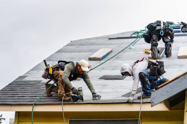 Professional Gutter Installation technician working in Malta, ID